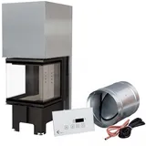 Intelligenter Kamineinsatz KRATKI NBC 500/500 8 kW Ø 200 mit Schiebetür MSK GLASS