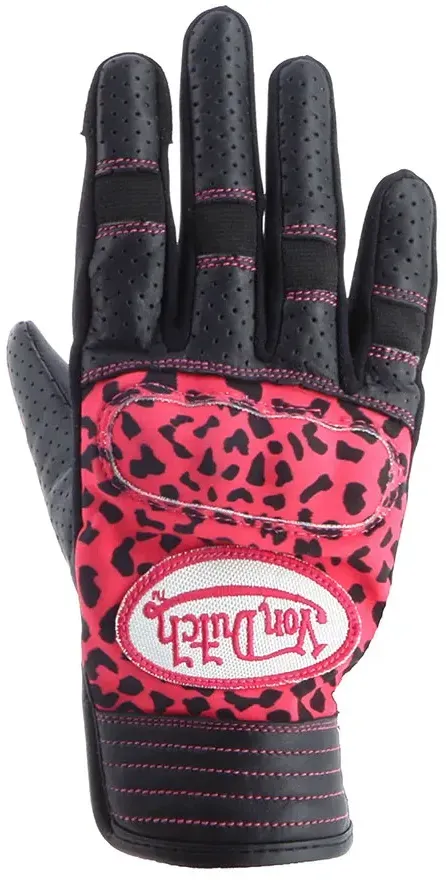 Von Dutch Palavas Air Sommerhandschuhe - Black / Pink Leo - 9