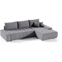 Fun Möbel Ecksofa Sofa mit Schlaffunktion VOGAR Stoff Aston