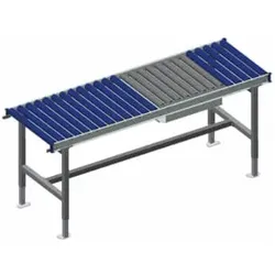 Rocholz Rollenbahntisch mit Waage SYSTEM 2000 1955x640x690-960 mm