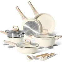 Famanu Kochtopfset 14-teilig - Induktionsgeeignet mit Glasdeckeln