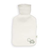 Grünspecht Naturkautschuk-Wärmflasche mit Bio-Bezug aus 100% Baumwolle, GOTS, klein, Bettflasche für Kinder und Erwachsene (644-00)