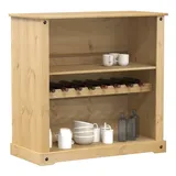 vidaXL Weinschrank 107,5x51x105,5 cm Massivholz Kiefer