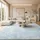 Pergamon Pearl Fellteppich 160 x 230 cm Blau/Silber