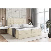 Altdecor BOXBETT, Beige, Höhe ca. 21 cm, 160x200 cm,