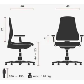 TOPSTAR High Sit Up mit Armlehnen A1 schwarz