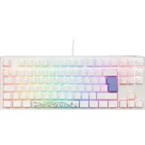 Ducky One 3 Classic Pure White TKL PBT, LEDs RGB MX SPEED RGB Silver, USB, Deutsch Schwarz