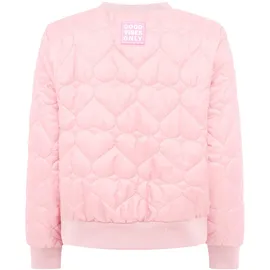 Zwillingsherz Bomberjacke "Be Happy", Damen, Gr. S, rosa, Steppware, Obermaterial: 100% Polyester, regular fit kurz, angesetztes Bündchen, Jacken Bomberjacke, modisch, Kontrastdetails, regular fit, langärmelig, mit Herzsticker