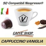 50 Kapseln kompatibel mit Nespresso®, Caffè Shop Mischung "Cappuccino Vanille"