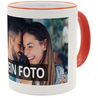 PhotoFancy® - Fototasse mit eigenem Bild - Personalisierte Tasse mit eigenem Foto selbst gestalten - Orange