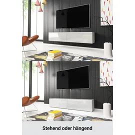 Home Affaire Lowboard  mit Beleuchtung  Grau  Kunststoff/Spanplatte