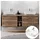 Lomadox - Doppelwaschtisch-unterschrank 140cm Mit 2 Keramikbecken Puebla-56 In Vintage Oak, B/h/t Ca.: 140,4/62,5/46 Cm