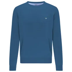 FYNCH-HATTON Strickpullover »FYNCH-HATTON Langarmpullover«, mit Logostickerei, Gr. L, azure, , 71311835-L