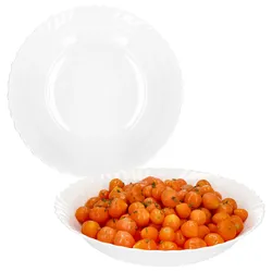 2x Servierschale Arkona Ø28cm Opalglas weiß Salat-Schüssel Beilagenschale