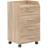 Wohnling WL5.749 Rollcontainer 40 x 33 x 71 cm braun