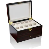Designhütte DESIGNHÜTTE® Uhrenbox/Aufbewahrung Auckland 20 Mahagoni für 20 Armbanduhren