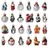 Krebs Glas Lauscha Christbaumschmuck, Figurensortiment 3cm 24Stück