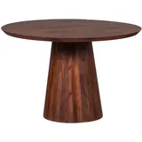 Woood Esstisch Limit, Walnuss, Holz, Mangoholz, runde Form, H 76 cm x Ø 130 cm