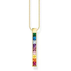 Thomas Sabo KE2146-996-7-L45v Damen-Halskette Bunte Steine Vergoldet
