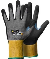 TEGERA Schnittfest Infinity 8805 Arbeitshandschuhe Nitril Grau Small (S) 6 Paar