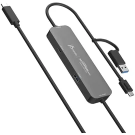 j5create Wormhole Switch Crosslink USB-C Hub Msd Ns Perp (USB-C, 2 Ports), Dockingstation + USB Hub, Grau