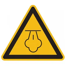 König Werbeanlagen Warnschild Warnung vor heißem Dampf DIN EN ISO 7010-W080 10 x 10 cm
