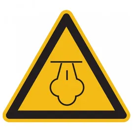 König Werbeanlagen Warnschild Warnung vor heißem Dampf DIN EN ISO 7010-W080 10 x 10 cm