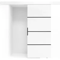 VIKK, Schiebetür Bund, Komplettset mit Tür, Schiebetüren, H 205cm, B 106cm, Schwarz - Schwarz