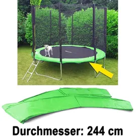 Carparts-ONLINE 244cm Trampolin Sprungfedern Schutz Abdeckung Hellgrün