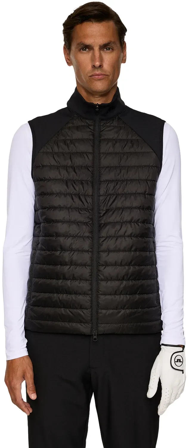J. LINDEBERG Weste Hayden Quilt Hybrid, schwarz