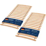Lattenrost Rollrost 90x200 cm – Bettrost Holz mit 17 Federleisten aus Birkenholz, zum Aufrollen für alle Matratzen, Roll-Lattenrost belastbar bi...