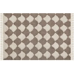 Teppich Baumwolle braun / beige 160 x 230 cm SINOP