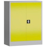 ClassiX Stahlschrank X-530316 zinkgelb, lichtgrau 80,0 x 38,0 x 100,0 cm, aufgebaut