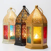 Marrakesch Orient & Mediterran Interior 3er Set Orientalische Laterne Teja 16cm