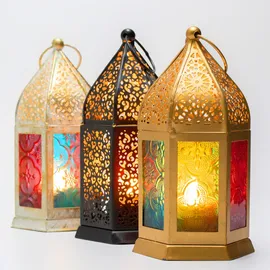 Marrakesch Orient & Mediterran Interior 3er Set Orientalische Laterne Teja 16cm
