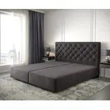 DeLife Boxspringgestell Dream-Great Mikrofaser Schwarz 180x200 cm - Schwarz