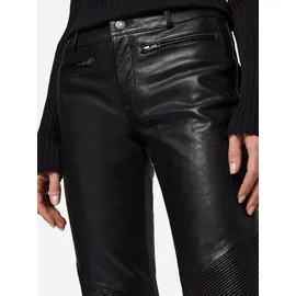 Ricano Donna - Damen Lederhose in Biker-Optik (Slim Fit/Regular Waist) – echtes (Premium) Ziegen Leder Braun, 2XL) - XXL