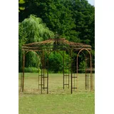 Stabiler Gartenpavillon Rost Metall Ø 250cm Pavillon Eisen Rankpavillon