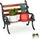 Relaxdays Mini Blumenbank Braun,Grau