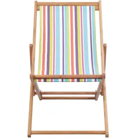vidaXL Strandstuhl Klappbar Mehrfarbig