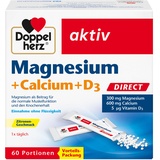 Doppelherz Magnesium + Calcium + D3 DIRECT - Magnesium als Beitrag für die normale Muskelfunktion und den Knochenerhalt - 60 Portionen Micro-Pellets mit Zitronen-Geschmack