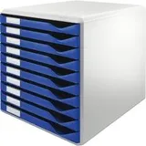Leitz Schubladenbox 5281-00-35 Blau Anzahl der Fächer: 10