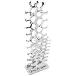 vidaXL Weinregal Aluminium Silber 27 Flaschen