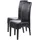 chefgastro Esszimmerstuhl Leder Schwarz 2er Set