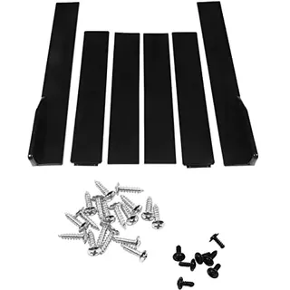 Universal-Seitenschweller, 6 Stück Universal-Seitenschweller, ABS, Schwarz, Biegbar, Hohe Zähigkeit, Kratzfest, Außenseite, Unterseite, Endlinie für Automobile