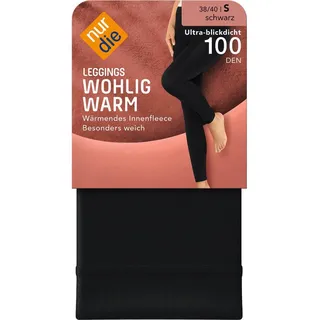 NUR DIE Leggings Wohlig Warm schwarz 40-44