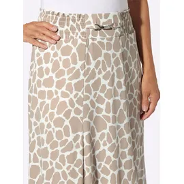 Lady A-Linien-Rock Jersey Animalprint Braun 54