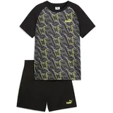 Puma Tad Essentials Print Sportshirt & Shorts Set Jungen 01 - PUMA black