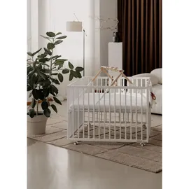 Sämann – make a difference. Laufgitter, Weiß, Holz, Echtholz,Buche, 100x74x75 cm, Babymöbel, Laufstall Baby