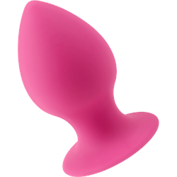 Großer Silikon-Analdildo, 9,5 cm, rosa